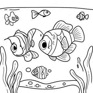 Nemo And Dory Underwater Adventure Coloring Page 4862-3912