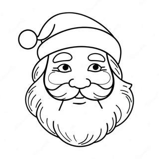 Santa Face Coloring Page 48634-40410