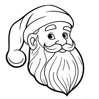 Santa Face Coloring Page 48634-40412