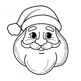 Santa Face Coloring Pages