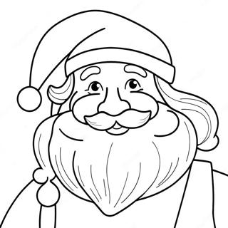 Jolly Santa Face Coloring Page 48635-40402