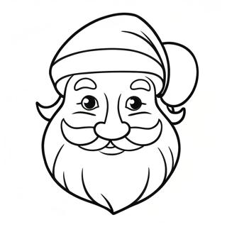 Jolly Santa Face Coloring Page 48635-40403