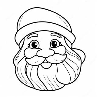 Jolly Santa Face Coloring Page 48635-40404