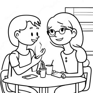 Friendly Conversation Coloring Page 48645-40421