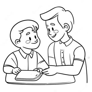 Friendly Conversation Coloring Page 48645-40423