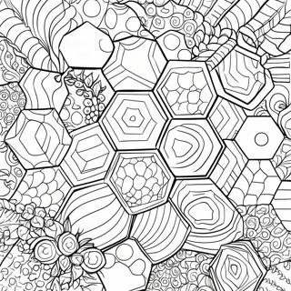 Hexagon Pattern Coloring Page 48654-40414