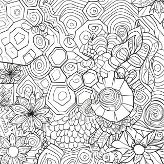 Hexagon Pattern Coloring Page 48654-40415