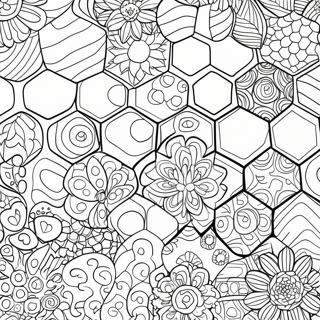 Hexagon Pattern Coloring Page 48654-40416