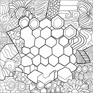 Geometric Hexagon Shapes Coloring Page 48655-40428