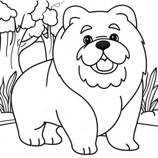 Chow Chow Dog Coloring Page 48674-40443