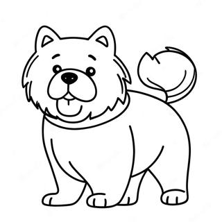 Chow Chow Dog Coloring Page 48674-40444