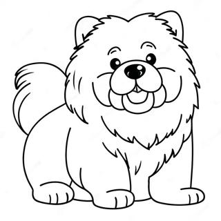 Fluffy Chow Chow Puppy Coloring Page 48675-40434