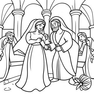 Wedding At Cana Coloring Page 48684-40452