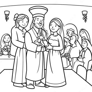 Joyful Wedding At Cana Coloring Page 48685-40447