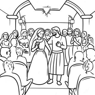 Joyful Wedding At Cana Coloring Page 48685-40448