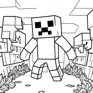 Creepy Minecraft Entity 303 Coloring Page 48705-40466