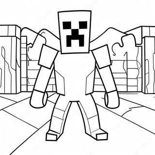 Creepy Minecraft Entity 303 Coloring Page 48705-40468