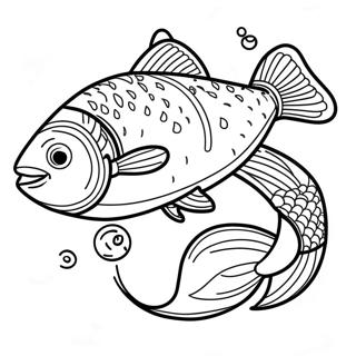 Colorful Rainbow Trout Coloring Page 48715-40473