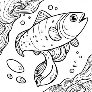 Colorful Rainbow Trout Coloring Page 48715-40475