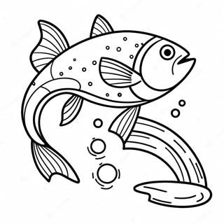 Colorful Rainbow Trout Coloring Page 48715-40476