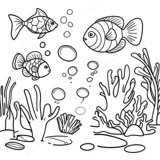 Vibrant Coral Reef Coloring Page 48745-40497