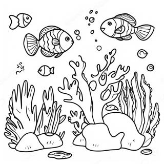 Vibrant Coral Reef Coloring Page 48745-40499