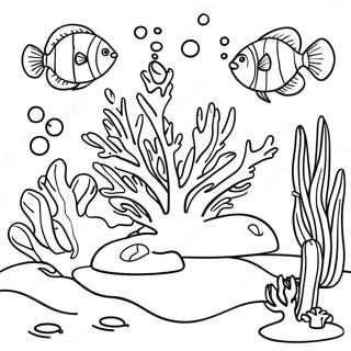 Vibrant Coral Reef Coloring Page 48745-40500