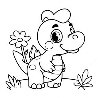 Cute Birdo With Flowers Coloring Page 48755-40505