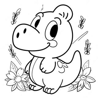 Cute Birdo With Flowers Coloring Page 48755-40507