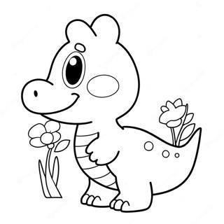 Cute Birdo With Flowers Coloring Page 48755-40508