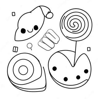 Candy Cute Food Coloring Pages