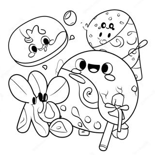 Adorable Candy Characters Coloring Page 48765-40513