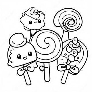 Adorable Candy Characters Coloring Page 48765-40514