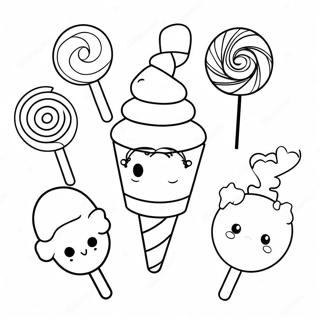 Adorable Candy Characters Coloring Page 48765-40515