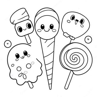 Adorable Candy Characters Coloring Page 48765-40516