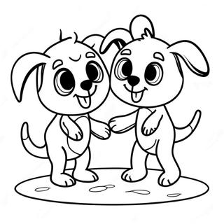 Bely Y Beto Playing Together Coloring Page 48785-40533