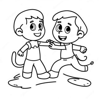 Bely Y Beto Playing Together Coloring Page 48785-40534