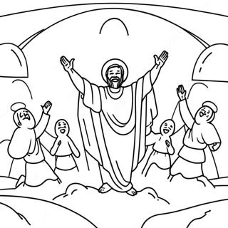 Joyful Resurrection Celebration Coloring Page 48795-40537