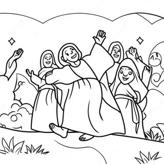 Joyful Resurrection Celebration Coloring Page 48795-40538