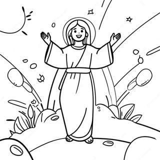 Joyful Resurrection Celebration Coloring Page 48795-40539