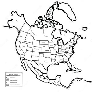 North America Map Coloring Page 48804-40547