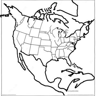 North America Map Coloring Page 48804-40548