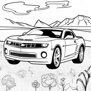 Camaro Sports Car Coloring Page 4881-3922