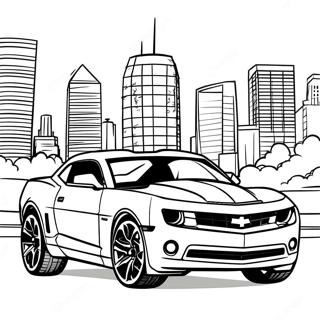 Camaro Sports Car Coloring Page 4881-3924