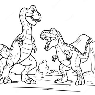 Giganotosaurus Vs T Rex Coloring Pages