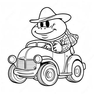 Sheriff Toadster Driving Fast Coloring Page 48845-40575