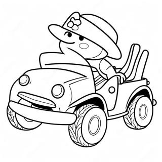 Sheriff Toadster Driving Fast Coloring Page 48845-40576