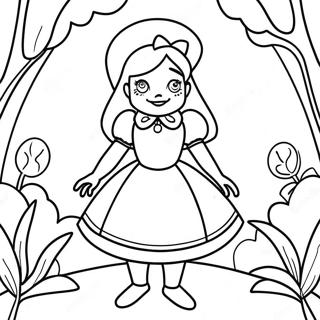 Easy Alice In Wonderland Coloring Page 48854-40578