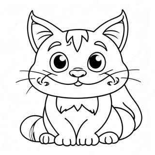 Charming Cheshire Cat Coloring Page 48855-40589