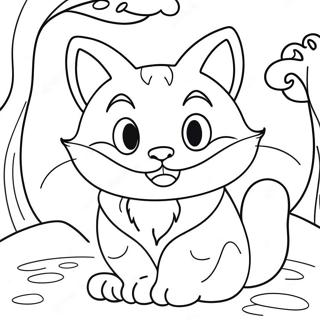 Charming Cheshire Cat Coloring Page 48855-40591